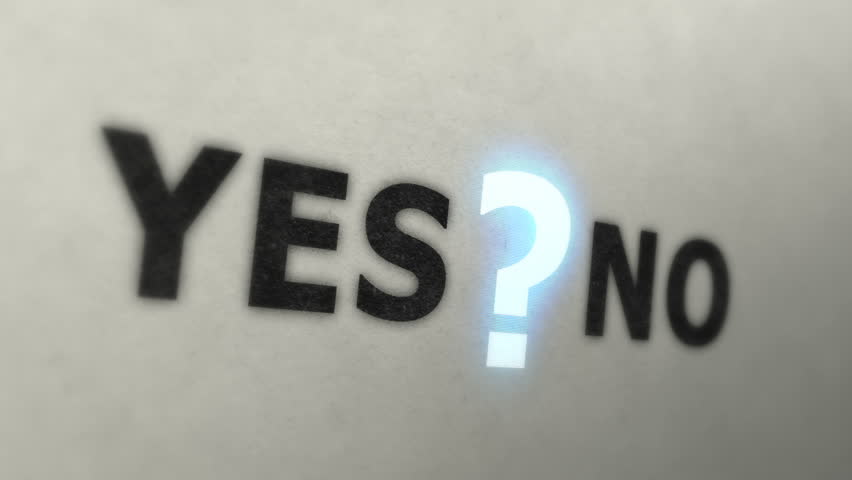 YES or NO  election concept