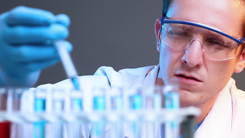 Scientist finding a cure
