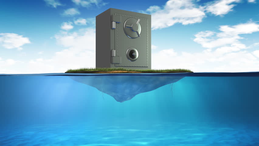 Vault sinking in the sea