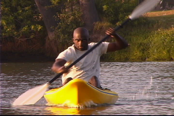 Man Kayaking