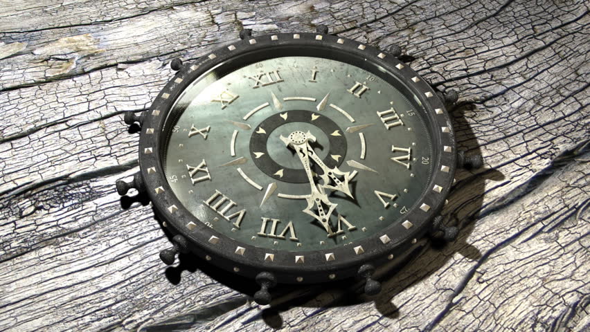 Time Flies - Time Lapse Old Clock 16 (HD) - Motion background with old spinning clock. 3D animation. Great for history and documentary concepts.