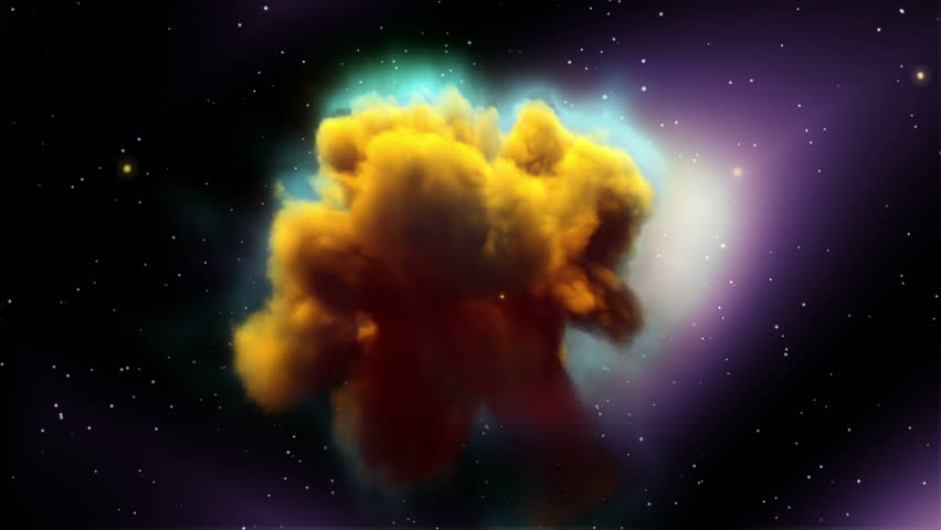 Space Nebula with Glow Stars