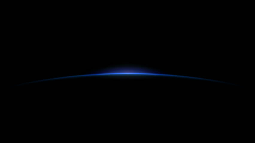 Stock Video of a sunrise on the horizon of the planet.