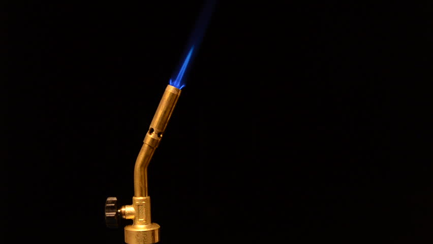 burning propane torch