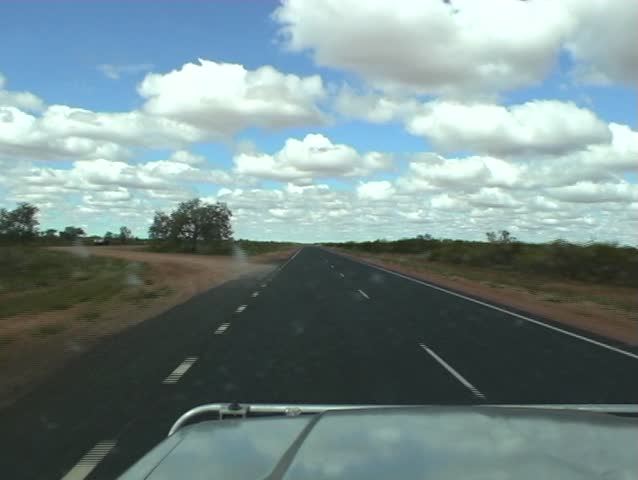 Time Lapse shot driving in the vast Australian outback.