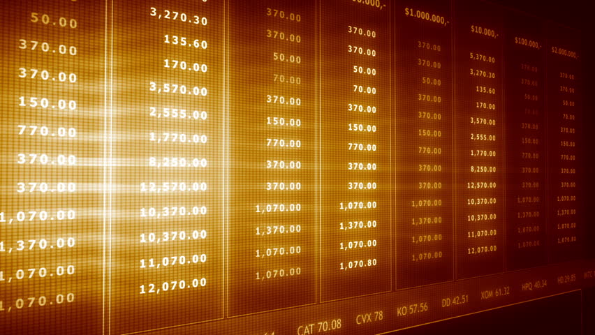 Animated graph and chart on futuristic screen