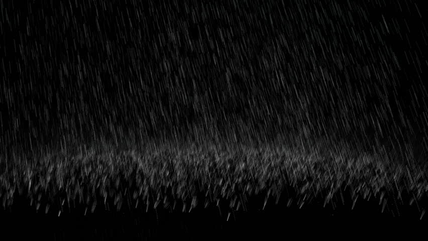 3 looping clips of rain, with ground splashes.