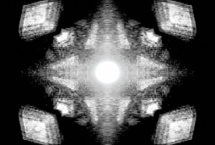 Black and white spinning burst. looping