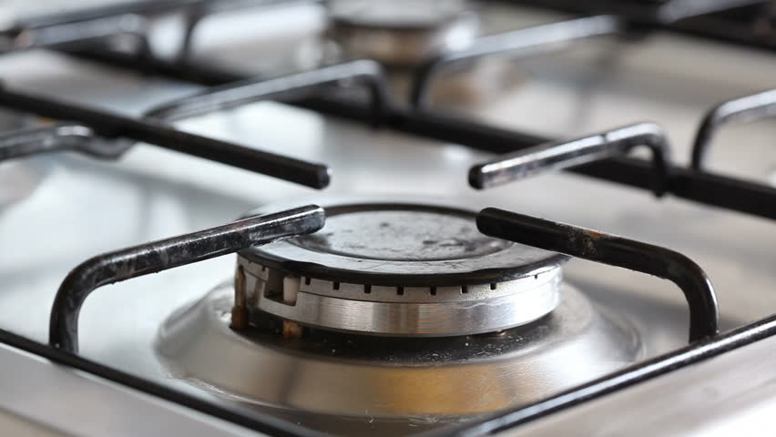 Gas Burner Turned on and Off
