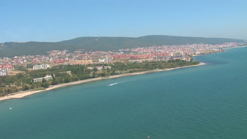 flying over the coast