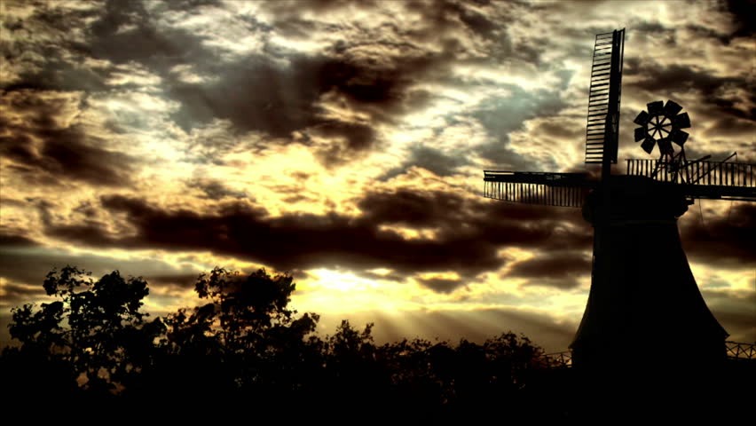 windmill sunrise