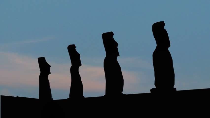 Monuments on Easter island, rapa Nui.