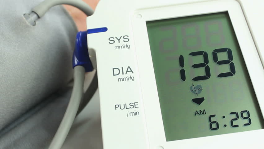 PatientÃÂ¢??s blood pressure displayed on monitor. 1080p