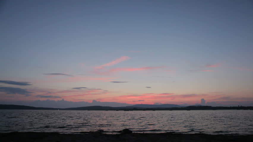 sunset on Tupper lake