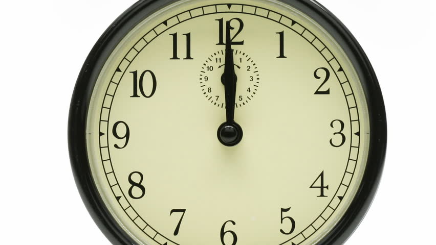 time lapse of nostalgic alarm clock