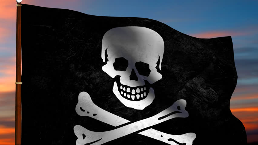 Pirate Flag flying