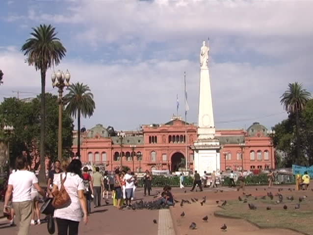 Plaza de Mayo and Casa Rosada (government building), Buenos Aires / Arg., speed up 20x with Dynapel Motion Perfect - DV 4:3, Panasonic NV-GS 500