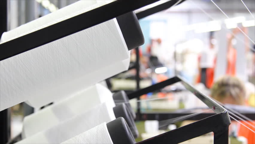 Sewing in the textile factory