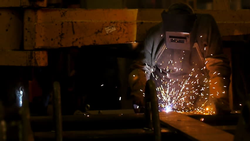 Welding on an industrial plant