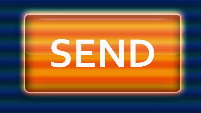 Close up of a cursor clicking a send button.