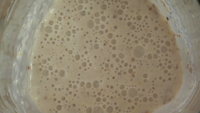 Blender closeup. Mixing Ingredients for cocktail
