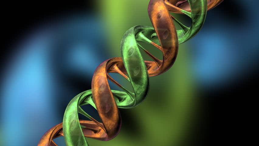 Animated DNA strand.