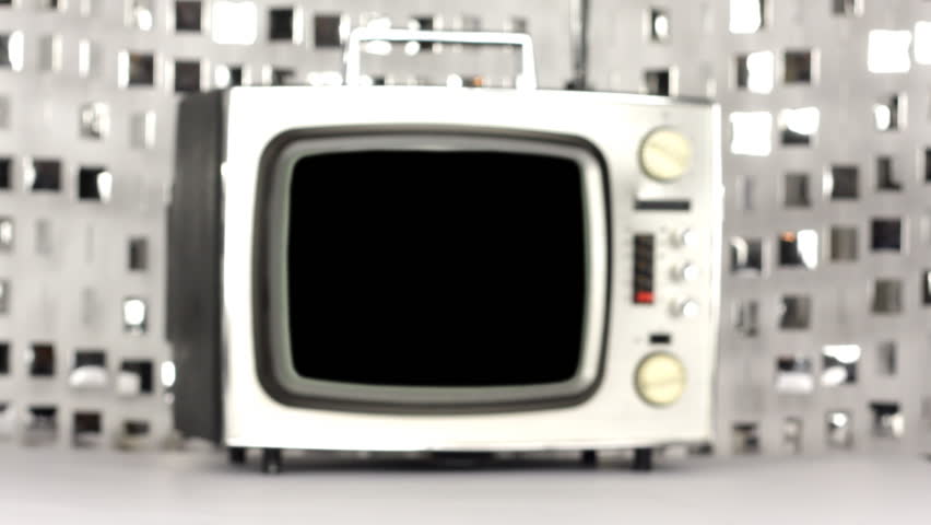 stop motion retro tv with blank black screen, add what you want!!