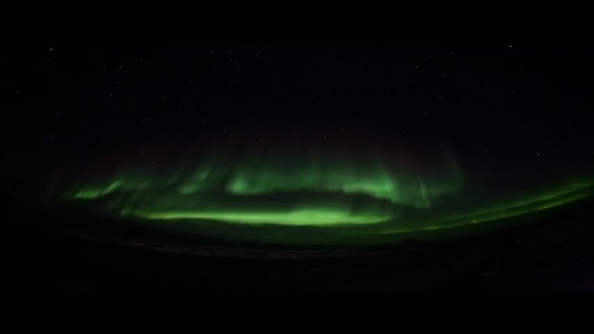 Northern lights over the Spitsbergen coast