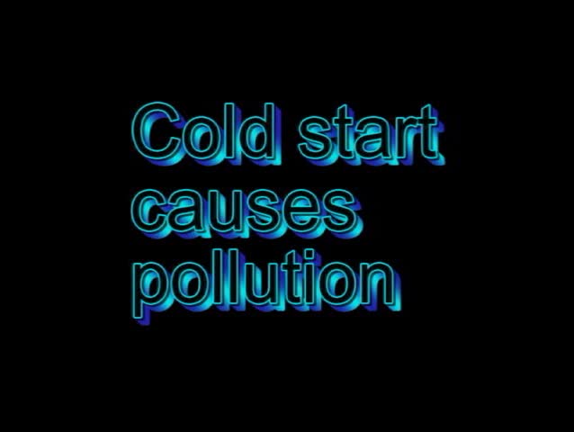 Pollution caused by a bike during cold start