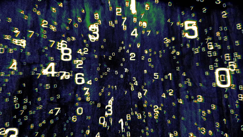 3D Mathematics very spectacular colorful animation.Numbers flying in 3D space and arranging in a precise form.
