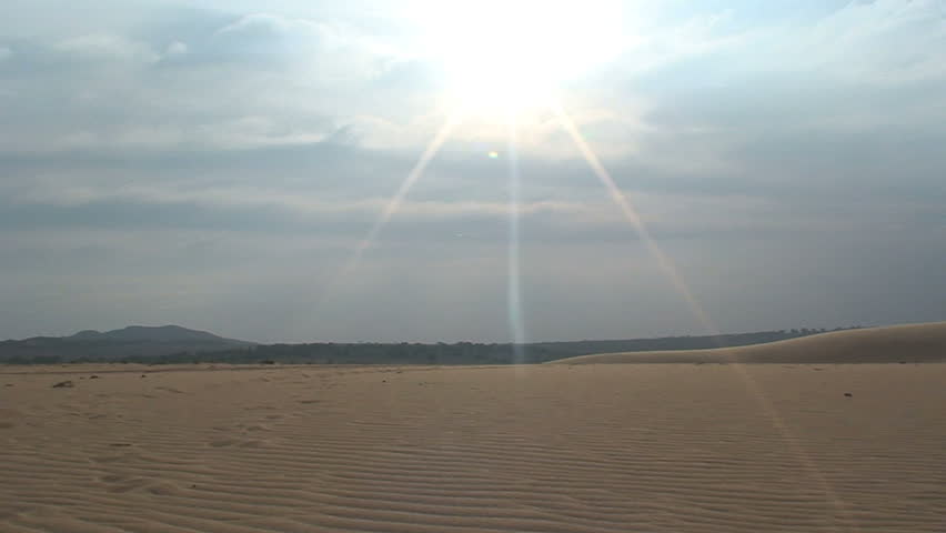 A hot sunny day on sandunes