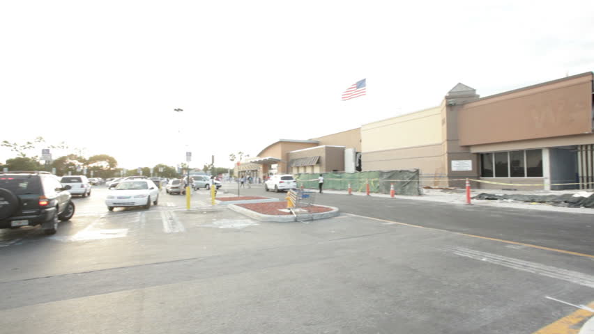 MIAMI, FLORIDA - OCTOBER 3: Camera stabilizer video of a Walmart construction/ reconstruction site October 3, 2011, Miami, Florida, United States. Walmart is virtually recession proof  according to sales during economic downturns. Wal-Mart's stock jumped 