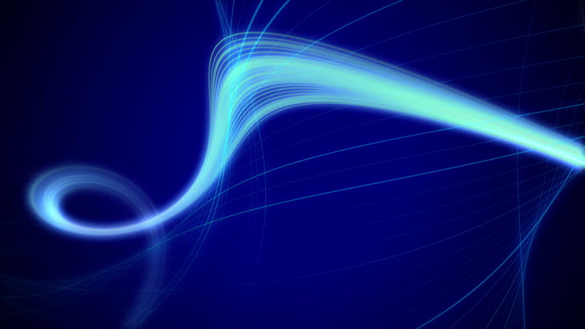 Loopable blue motion background with wavy strings moving smoothly in the space  