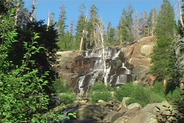 A view of Minaret Falls near Mammoth Lakes.
