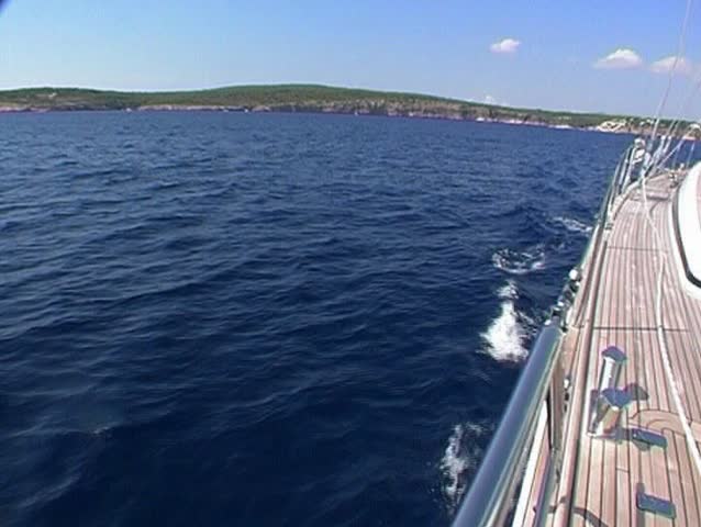 Sailing yacht at sea, take 1