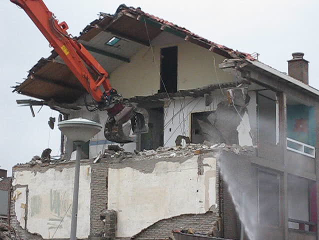 demolished building