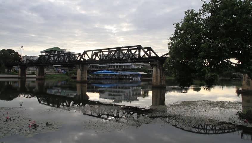 Bridge on the river Kwai in Kanchanabury