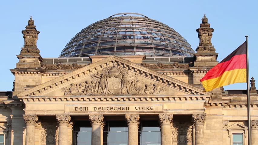 The historic Reichstag in Berlin with it's modern dome in  October 25, 2011, Berlin, Germany