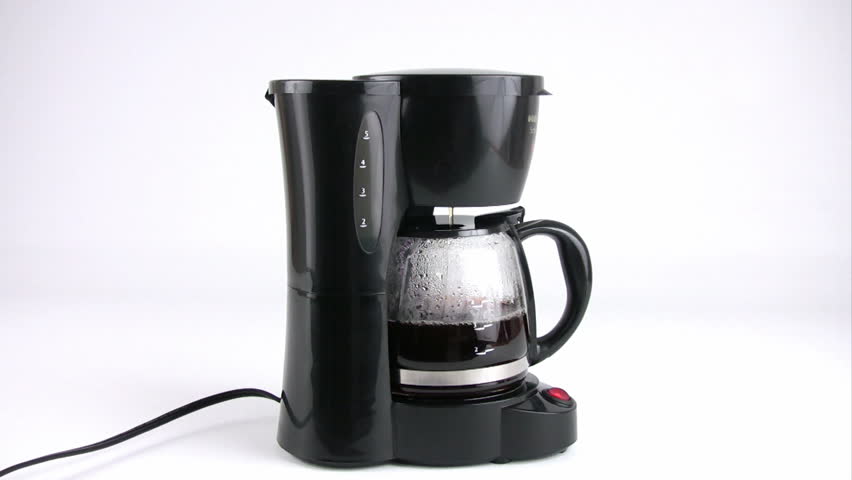 Brewing a pot of coffee.
