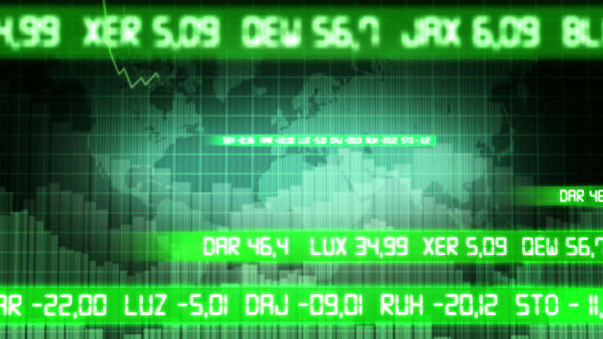 Financial data and growing charts. Animation HD 1080