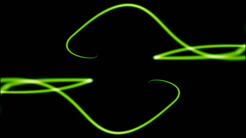 Double green streaks - digital animation