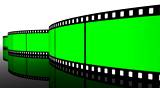 green screen Film roll strip filmstrip reel cinema projection camera