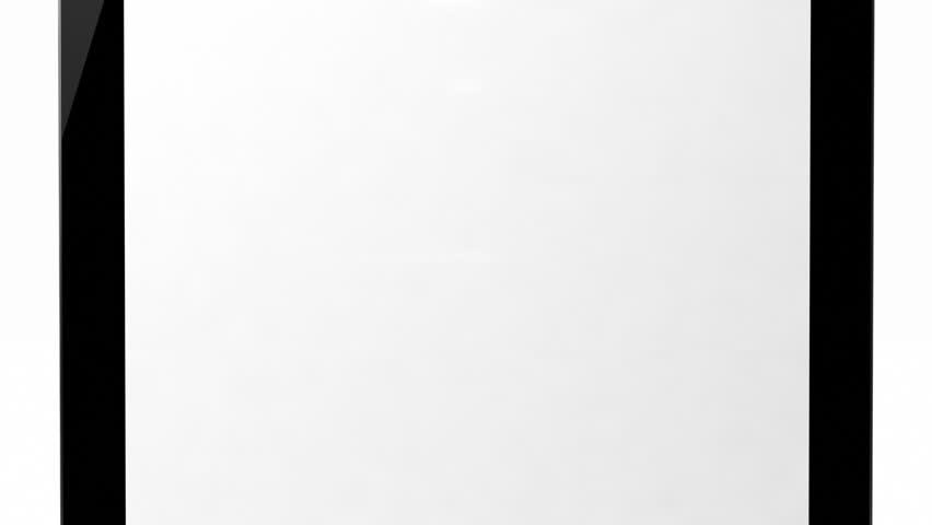 White screen cell phone ready for your message