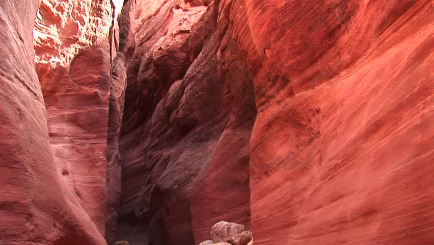 Weathered gully in the Buckskin Gulch Paria Canyon - Vermilion Cliffs Wilderness area in Utah.