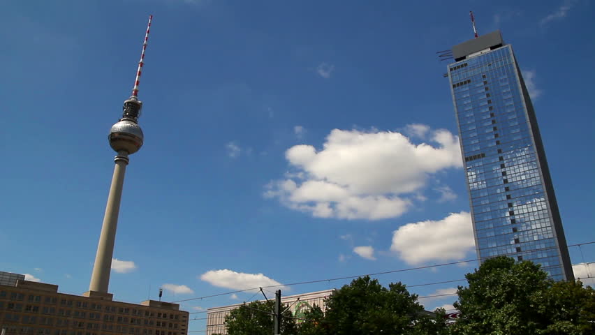 BERLIN - JUNE 27: (Timelapse View) Alexanderplatz station of Berlin metro, June 27, 2011 in Berlin. 