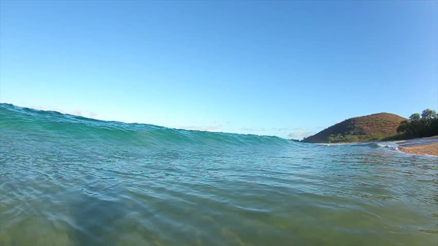 Breaking Ocean Wave, View from in the Water