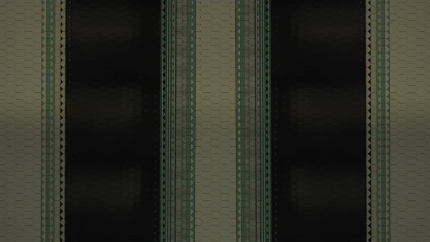 Strips of film run parallel vertically