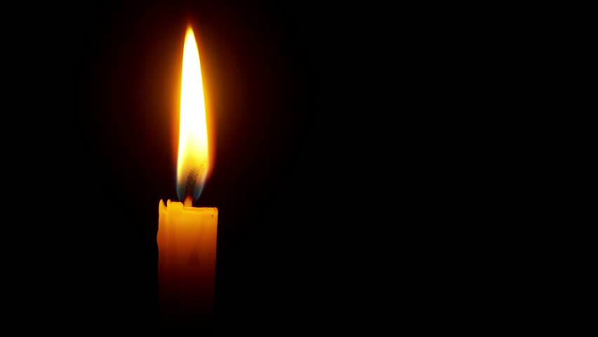 closeup of candle on black 