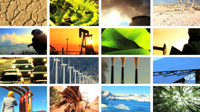 Montage Showing the Contrasting Effects of Natural & Fossil Fuel Production