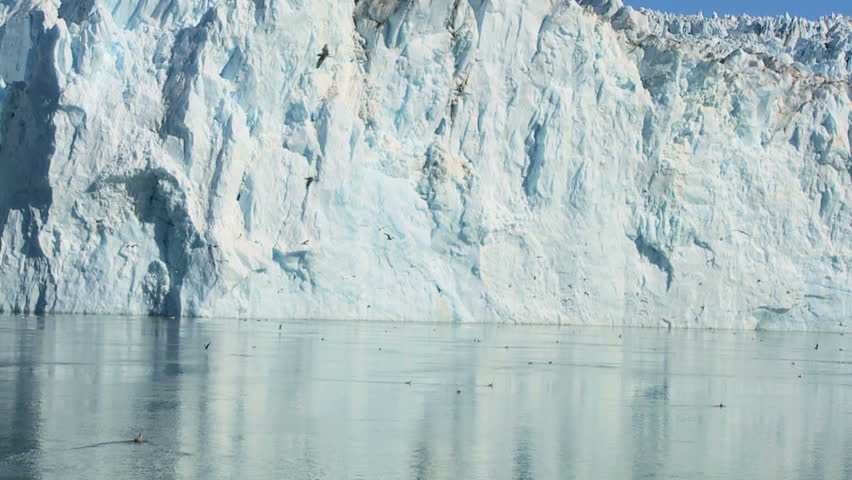 Glacial Ice Cliffs Formed by Climate Change